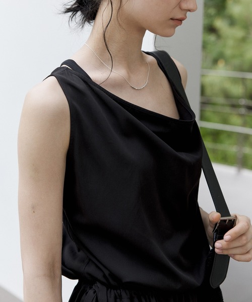 【極美品】ENFOLD ジョーゼットノースリーブレイヤーオールインワン 38 茶 極美品】ENFOLD ジョーゼットノースリーブレイヤーオールインワン 38