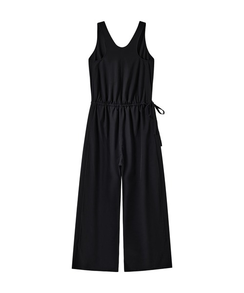 tageechita（タジチタ）の「【tageechita】リラックス感漂う ノースリーブ ドレープネックワイドサロペット（サロペット/オーバーオール・レディース・ブラック・S/M/L）」の12枚目の写真