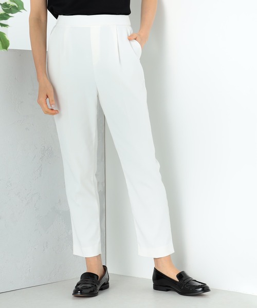 GALLORIA(ギャローリア)の「ゆるテーパードパンツ(その他パンツ・レディース・ブラック/オフホワイト・LL/S/M/L)」の1枚目の写真