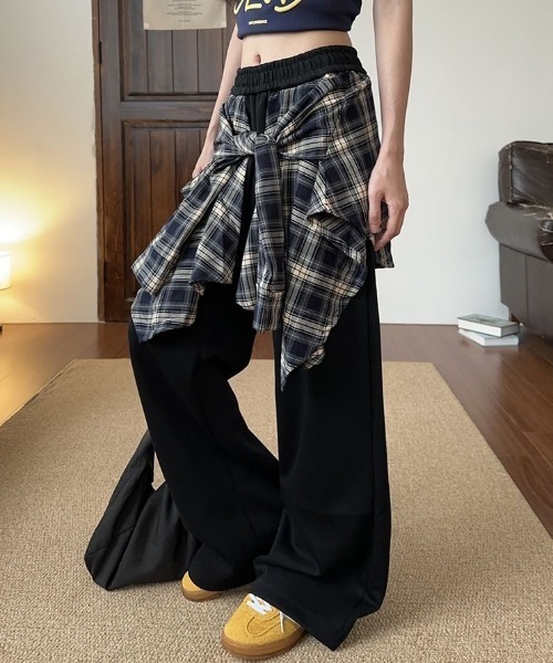 直営♪SPORTMAX ワイドレッグウールパンツ FAVETTA ルーズシルエット ストレートワイドパンツ FQ24K004【Fano