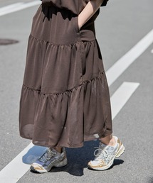 EKAL | パナマ風ティアードスカート(スカート)