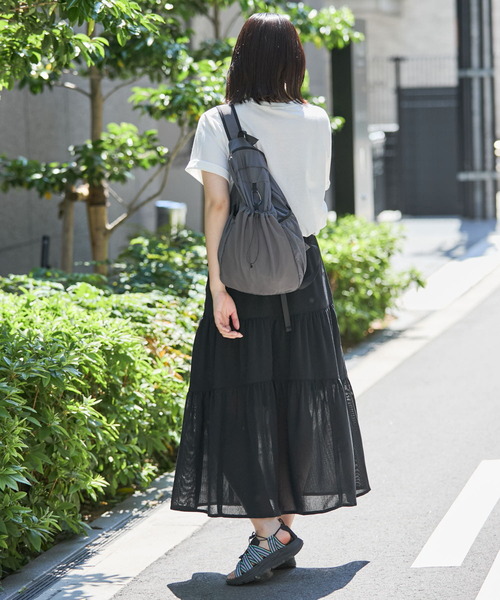 EKAL(エカル)の「パナマ風ティアードスカート(スカート・レディース・ブラウン/ブラック・ONE)」の5枚目の写真