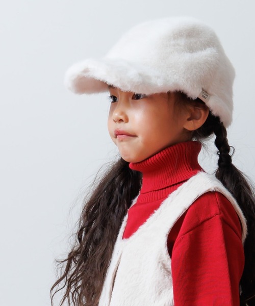 MAKE YOUR DAY（メイクユアデイ）の「ファーキャップ（キャップ・キッズ・ブラウン/ブラック/オフホワイト/グレー・L/M/S）」の21枚目の写真