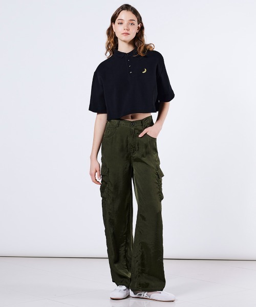 DOUBLE STANDARD CLOTHING(ダブルスタンダードクロージング)の「キュプラカーゴパンツ(カーゴパンツ・レディース・カーキ/ベージュ・36/38)」の8枚目の写真