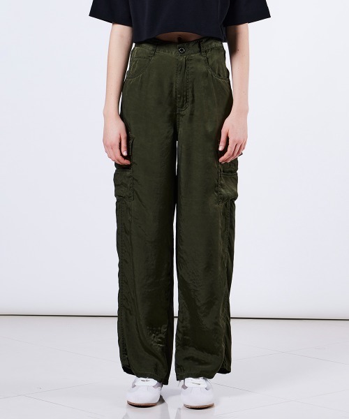 DOUBLE STANDARD CLOTHING(ダブルスタンダードクロージング)の「キュプラカーゴパンツ(カーゴパンツ・レディース・カーキ/ベージュ・36/38)」の11枚目の写真