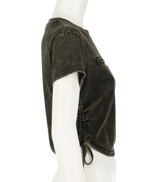 ANAP（アナップ）の「サイドギャザー ケミカルウォッシュ エンボス ロゴ Tシャツ（Tシャツ/カットソー・レディース・グレー/ブラック/ピンク/グレー系その他・FREE）」の19枚目の写真