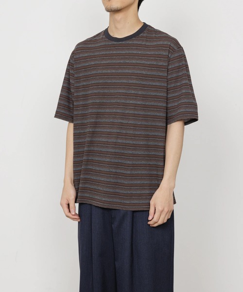 marka（マーカ）の「BORDER TEE（Tシャツ/カットソー・メンズ・ブルー/ブラウン・1/2）」の3枚目の写真