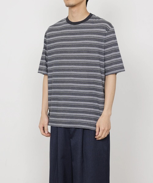 marka（マーカ）の「BORDER TEE（Tシャツ/カットソー・メンズ・ブルー/ブラウン・1/2）」の6枚目の写真