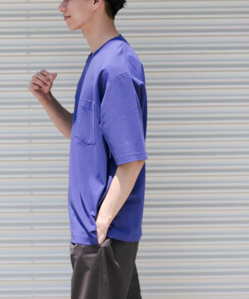 FORK&SPOON（フォークアンドスプーン）の「FORK&SPOON　ハイゲージクールTシャツ（Tシャツ/カットソー・メンズ・パープル/ブラック/オフホワイト・4/5）」の3枚目の写真