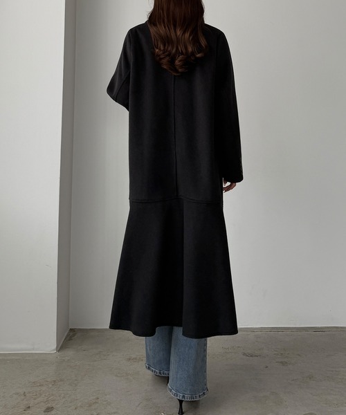 Louere（ルエレ）の「シャギーバックマーメイドチェスターコート（チェスターコート・レディース・モカ/ダークグレー/ブラック・X-LARGE/LARGE/MEDIUM/SMALL）」の7枚目の写真