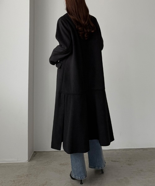 Louere（ルエレ）の「シャギーバックマーメイドチェスターコート（チェスターコート・レディース・モカ/ダークグレー/ブラック・X-LARGE/LARGE/MEDIUM/SMALL）」の8枚目の写真