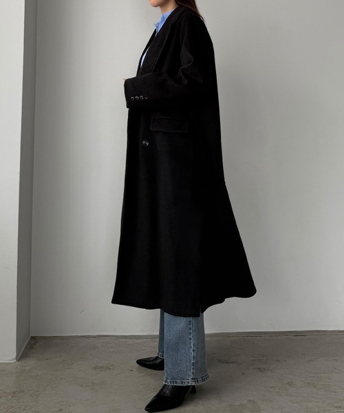 Louere（ルエレ）の「シャギーバックマーメイドチェスターコート（チェスターコート・レディース・モカ/ダークグレー/ブラック・X-LARGE/LARGE/MEDIUM/SMALL）」の9枚目の写真