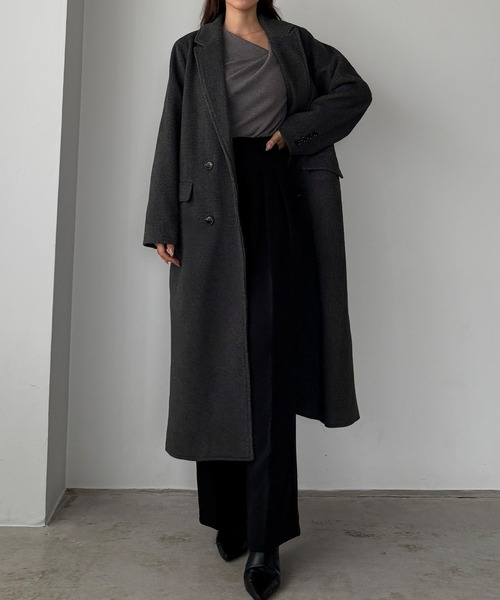 Louere（ルエレ）の「シャギーバックマーメイドチェスターコート（チェスターコート・レディース・モカ/ダークグレー/ブラック・X-LARGE/LARGE/MEDIUM/SMALL）」の10枚目の写真