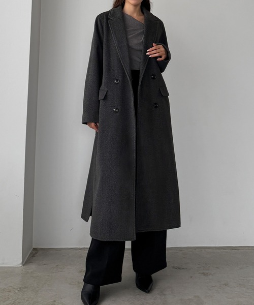 Louere（ルエレ）の「シャギーバックマーメイドチェスターコート（チェスターコート・レディース・モカ/ダークグレー/ブラック・X-LARGE/LARGE/MEDIUM/SMALL）」の11枚目の写真