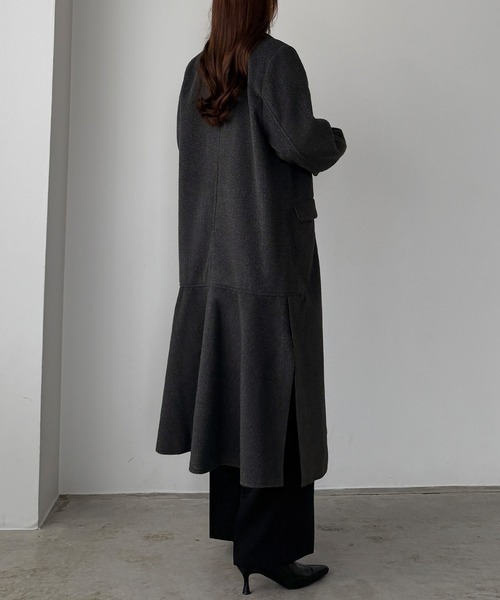 Louere（ルエレ）の「シャギーバックマーメイドチェスターコート（チェスターコート・レディース・モカ/ダークグレー/ブラック・X-LARGE/LARGE/MEDIUM/SMALL）」の14枚目の写真