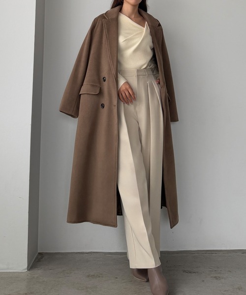 Louere（ルエレ）の「シャギーバックマーメイドチェスターコート（チェスターコート・レディース・モカ/ダークグレー/ブラック・X-LARGE/LARGE/MEDIUM/SMALL）」の15枚目の写真