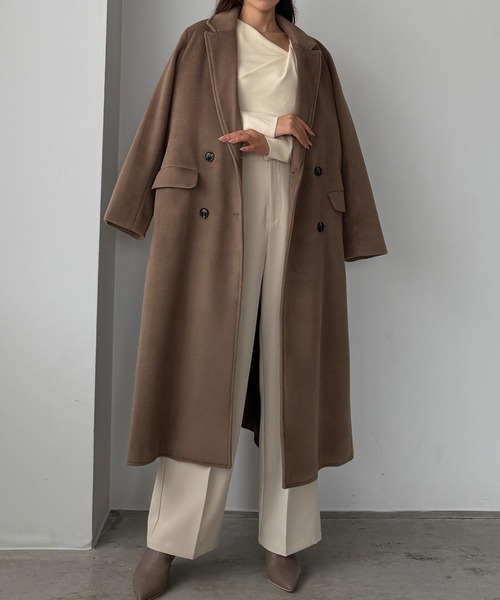 Louere（ルエレ）の「シャギーバックマーメイドチェスターコート（チェスターコート・レディース・モカ/ダークグレー/ブラック・X-LARGE/LARGE/MEDIUM/SMALL）」の16枚目の写真