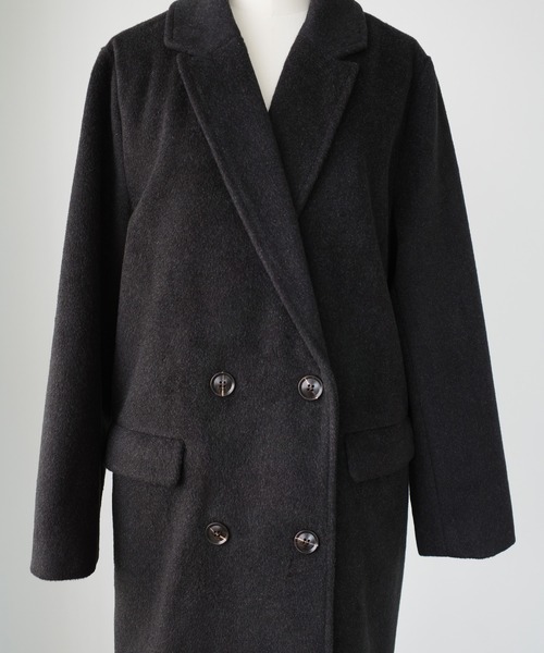 Louere（ルエレ）の「シャギーバックマーメイドチェスターコート（チェスターコート・レディース・モカ/ダークグレー/ブラック・X-LARGE/LARGE/MEDIUM/SMALL）」の19枚目の写真