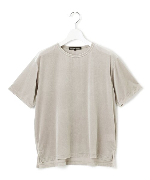 23区（ニジュウサンク）の「【洗える】シアーベロア リラックス Tシャツ（Tシャツ/カットソー・レディース・ライトグレー系/スカイブルー系/カーキ系・38）」の8枚目の写真