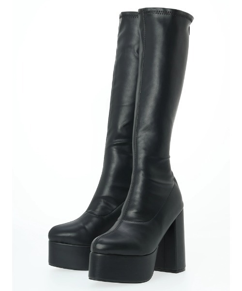 LIPSERVICE（リップサービス）の「ボリュームソールミドルブーツ（ブーツ・レディース・その他4/アイボリー/ブラック・S/M/L）」の7枚目の写真