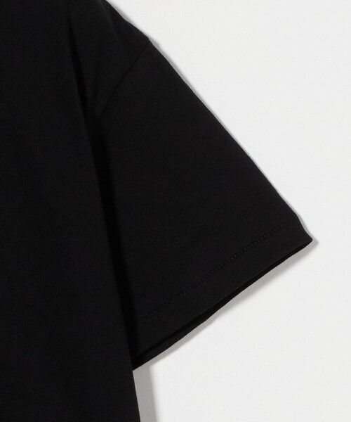 6（ROKU）　ロク　Sheer Slub T-shirts ブラック 6(ROKU)＞ネック コード Tシャツ（Tシャツ/カットソー）｜6