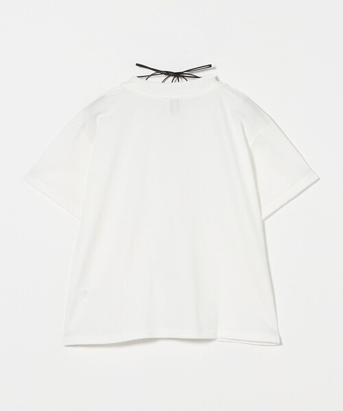 ＜6(ROKU)＞ネック コード Tシャツ　ホワイト 6(ROKU)＞ネック コード Tシャツ（Tシャツ/カットソー）｜6