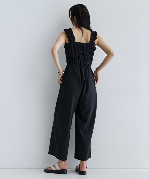 GALLEST（ギャレスト）の「【一部店舗限定】ショルダーシャーリングサロペット（サロペット/オーバーオール・レディース・ナチュラル/ブラウン系その他/ブラック・38）」の22枚目の写真