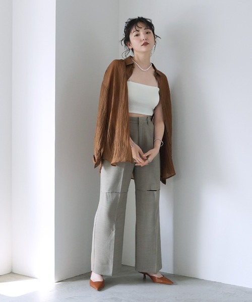 Yeoun(ヨウン)の「カップ付きバンドゥキャミ(キャミソール・レディース・オフホワイト/ブラック/ブラウン系その他/パープル系その他・FREE)」の21枚目の写真