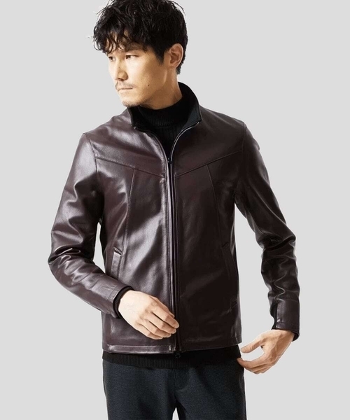 【再入荷！】ラムレザー スタンドブルゾン