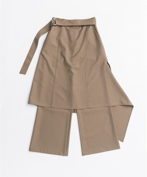 セール】ドロップヘムレイヤードスカートパンツ / Drop Hem Layered