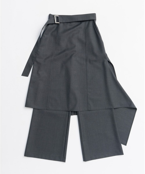 セール】ドロップヘムレイヤードスカートパンツ / Drop Hem Layered