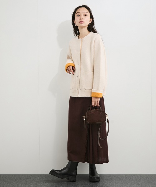 le cercle ADAM ET ROPE'（ルセルクルアダムエロペ）の「ダブルフェイスカーディガン（カーディガン/ボレロ・レディース・ホワイト系その他/ベージュ系その他/ブラック系その他/ブラウン系その他2・FREE）」の11枚目の写真