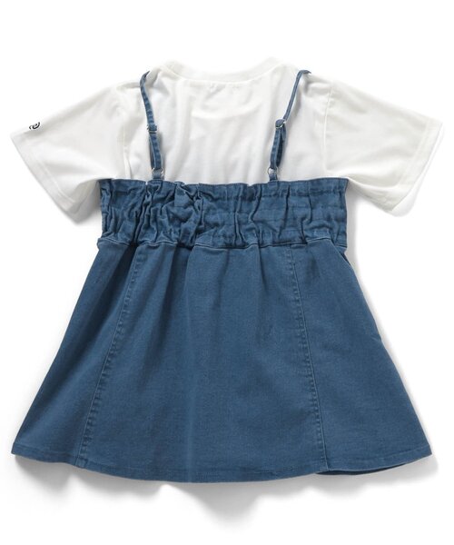 algy(アルジー)の「デニムビスチェ&Tセット(Tシャツ/カットソー・キッズ・ブラック/サックスブルー・X-SMALL/MEDIUM/SMALL/XX-SMALL)」の4枚目の写真