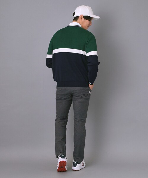 adabat（アダバット）の「【新レーベル ADABAT NAVY】トリコロールクルーニット（ニット/セーター・メンズ・グリーン/レッド系1・50/48/46）」の7枚目の写真