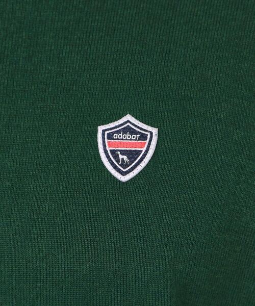 adabat（アダバット）の「【新レーベル ADABAT NAVY】トリコロールクルーニット（ニット/セーター・メンズ・グリーン/レッド系1・50/48/46）」の9枚目の写真