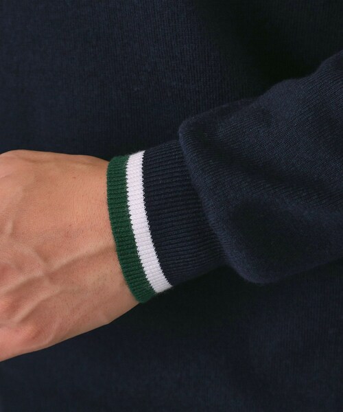 adabat（アダバット）の「【新レーベル ADABAT NAVY】トリコロールクルーニット（ニット/セーター・メンズ・グリーン/レッド系1・50/48/46）」の22枚目の写真