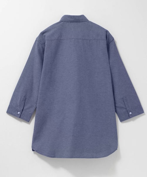 NAVY（ネイビー）の「NAVY オックスフォード ボタンダウン７分袖シャツ（シャツ/ブラウス・メンズ・オフホワイト/ブルー/ネイビー/ブルー系1・M/L/XL）」の7枚目の写真