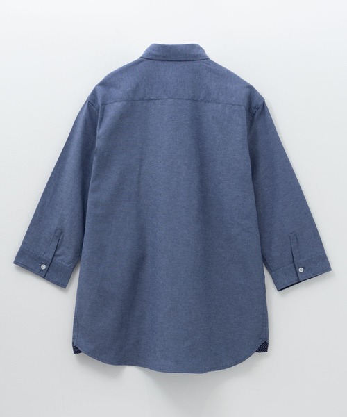 NAVY オックスフォード ボタンダウン7分袖シャツ（シャツ/ブラウス
