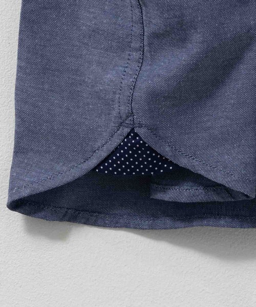 NAVY（ネイビー）の「NAVY オックスフォード ボタンダウン７分袖シャツ（シャツ/ブラウス・メンズ・オフホワイト/ブルー/ネイビー/ブルー系1・M/L/XL）」の13枚目の写真