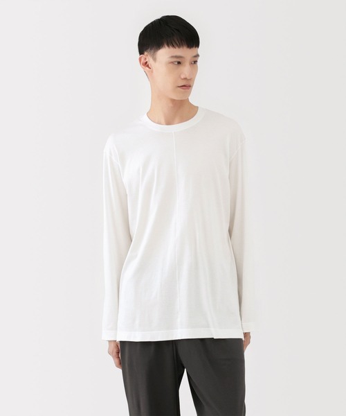 MUJI Labo(ムジラボ)の「〔MUJI Labo〕男女兼用 スムースジャージー長袖プルオーバー(ジャージ・メンズ・オフホワイト/ブラック/ダークブラウン/ダークグレー・S/M/L/XL)」の6枚目の写真