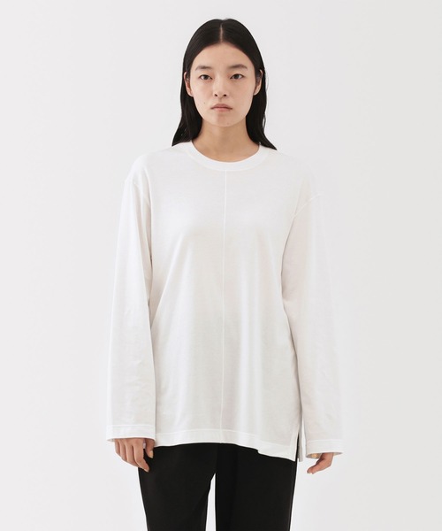 MUJI Labo(ムジラボ)の「〔MUJI Labo〕男女兼用 スムースジャージー長袖プルオーバー(ジャージ・メンズ・オフホワイト/ブラック/ダークブラウン/ダークグレー・S/M/L/XL)」の8枚目の写真