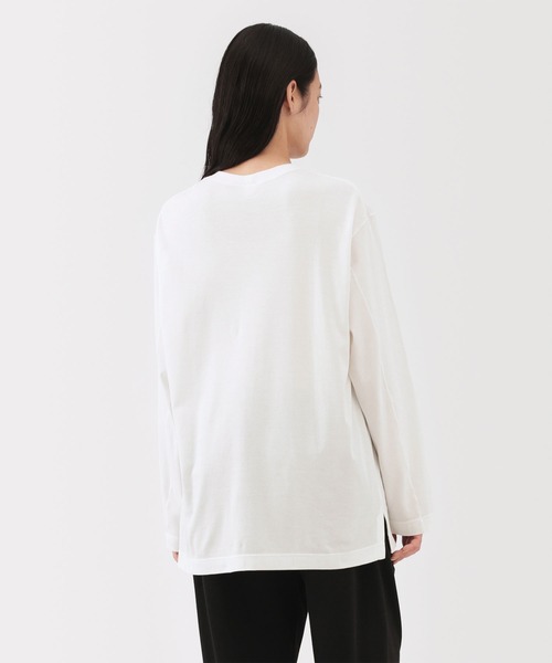 MUJI Labo(ムジラボ)の「〔MUJI Labo〕男女兼用 スムースジャージー長袖プルオーバー(ジャージ・メンズ・オフホワイト/ブラック/ダークブラウン/ダークグレー・S/M/L/XL)」の10枚目の写真