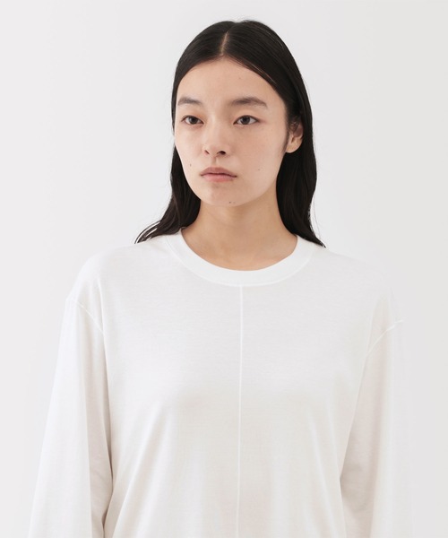 MUJI Labo(ムジラボ)の「〔MUJI Labo〕男女兼用 スムースジャージー長袖プルオーバー(ジャージ・メンズ・オフホワイト/ブラック/ダークブラウン/ダークグレー・S/M/L/XL)」の11枚目の写真