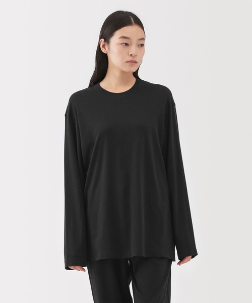MUJI Labo(ムジラボ)の「〔MUJI Labo〕男女兼用 スムースジャージー長袖プルオーバー(ジャージ・メンズ・オフホワイト/ブラック/ダークブラウン/ダークグレー・S/M/L/XL)」の16枚目の写真