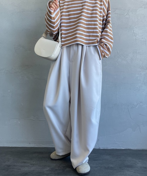 Mizuiro ind ミズイロインド ワイドカーゴパンツ ホワイト mizuiro ind/ミズイロインド] ワイドカーゴパンツ（カーゴパンツ
