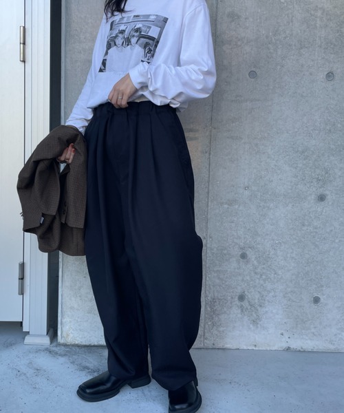 寬版工裝長褲
