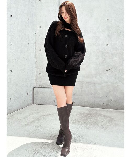 RESEXXY(リゼクシー)の「【ZOZO限定】アンサンブルリブニットワンピース(ワンピース・レディース・ホワイト/ピンク/ベージュ/ブラック・FREE)」の9枚目の写真