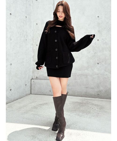 RESEXXY(リゼクシー)の「【ZOZO限定】アンサンブルリブニットワンピース(ワンピース・レディース・ホワイト/ピンク/ベージュ/ブラック・FREE)」の10枚目の写真