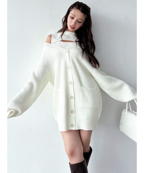 RESEXXY(リゼクシー)の「【ZOZO限定】アンサンブルリブニットワンピース(ワンピース・レディース・ホワイト/ピンク/ベージュ/ブラック・FREE)」の22枚目の写真