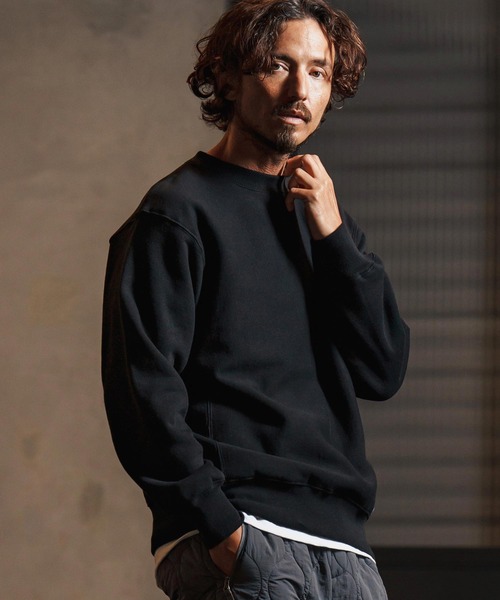 wjk reluxe(ダブルジェーケーリラックス)の「msw1716-dense knit sweat pullover トレーナー(WR25W-24)(スウェット・メンズ・ホワイト/ネイビー/ブラック・XL/L/M/S)」の3枚目の写真
